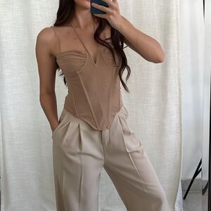 Olivaceous Corset: Nude Bustier Corset Top – Going Out / Party